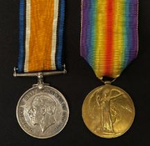 WW1 British Medal Group comprising of British War Medal and Victory Medal to 51200 Pte AC Browne,