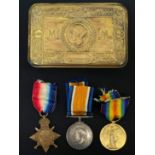 WW1 British Medal Group comprising of 1914-15 Star, War Medal and Victory Medal to 035681 Cpl. WJ