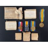 WW1 British 1914-15 Star, British War Medal and Victory Medal to 10805 Pte. H. Kidsley, Royal