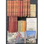 WW1 "The History of the Great European War" in Ten Volumes. Illustrated. Hardbound. Along with six