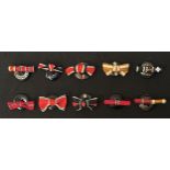WW2 Third Reich Button Hole Medal Ribbon Bars. Iron Cross, Eastern Front Medal, Westwall Medal,