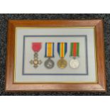 WW1 / WW2 British RAF Medal Group comprising of OBE Badge, British War Medal 1914-1918, Victory