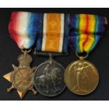 WWI British 1914-15 Star, War Medal and Victory Medal to 11671 Pte. J Grant, 4/Canadian Infantry.
