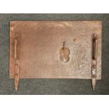 WW1 Imperial German Army Sniper Trench Armoured Shield. Size 610mm x 390mm. Hinged fire slit cover.