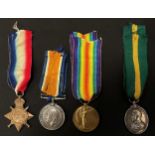 WWI British 1914-15 Star, War Medal and Victory Medal to L-4673 Gnr. G Wolstenholme, RFA complete