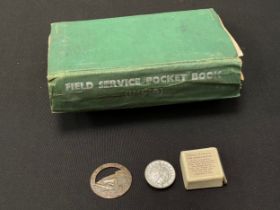 WW2 British Field Service Pocket Book (India) 1944. Green folder containing approx. 13 pamphlets,