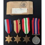 WW2 British RAF Medal Group to Mr K White comprising of 1939-45, Africa Star, Italy Star and War