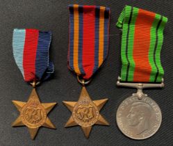 WW2 British 1939-45 Star, Burma Star and Defence Medal. (3)
