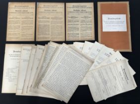 WW1 Imperial German Documentation comprising of Official Bulletins to the French Population of