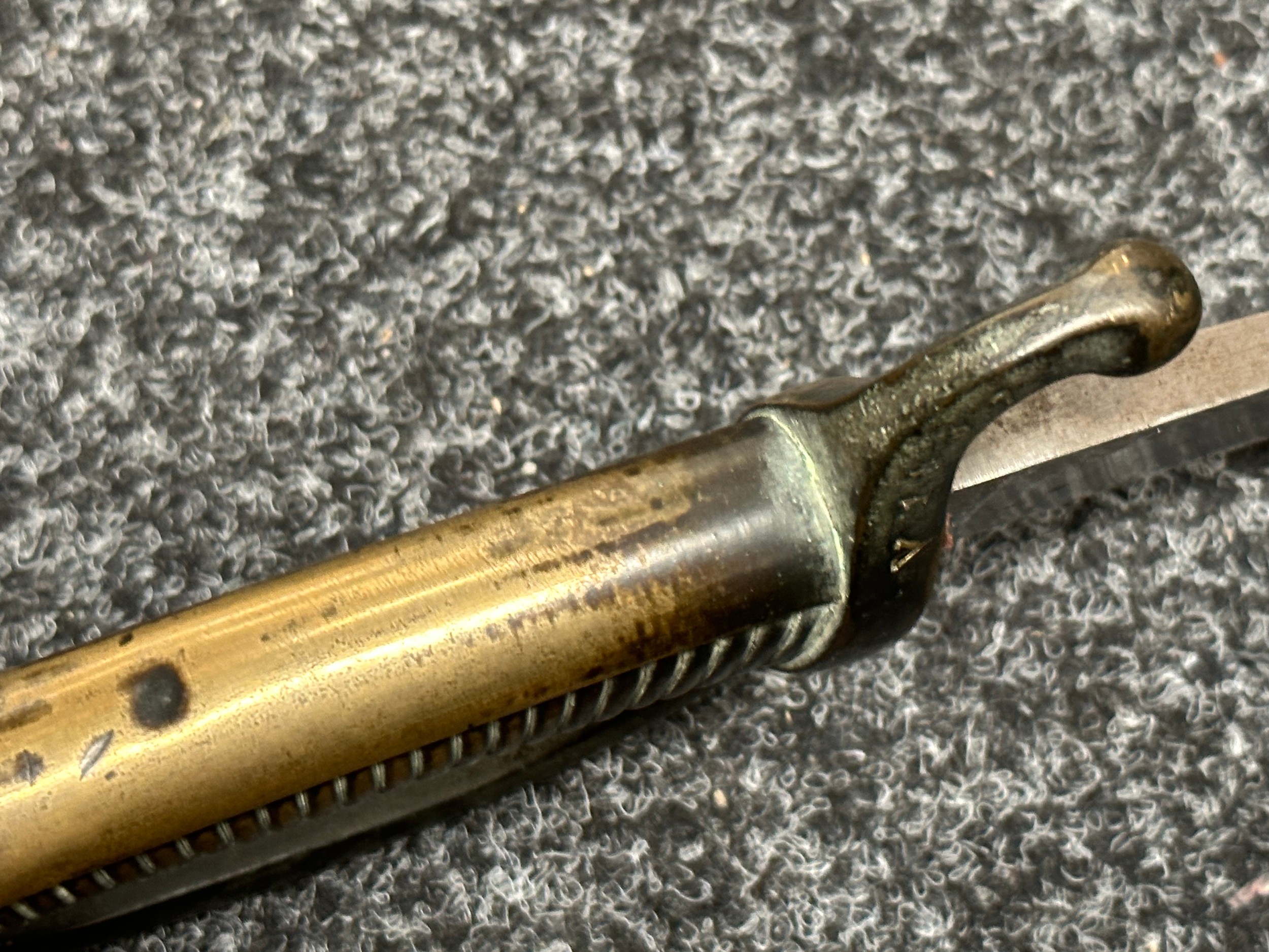 French Model 1804 Bording Cutlass with curved single edged blade 595mm in length, maker marked " - Image 11 of 28