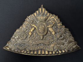 Victorian 16th Lancers Tschapka Helmet Plate.