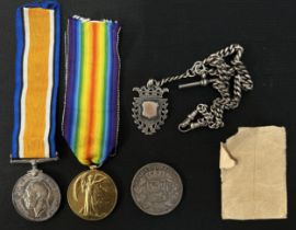 WW1 British War Medal 1914-18 to 132027 Sapper J Newton, Royal Engineers along with WW1 Victory