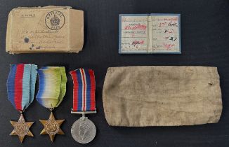 WW2 British Royal Navy Medal Group to Able Seaman AJ Richards, HMS Windsor, comprising of 1939-45