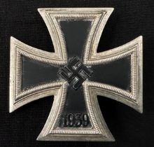 WW2 Third Reich Eisernes Kreuz 1. Klasse. Iron Cross 1st Class 1939. No makers mark. Three part