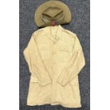 WW2 British Khaki Drill Airtex Jacket. Dated 12/1942. One internal pocket. Approx. 36 inch chest.