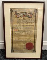 Boer War Newcastle Upon Tyne Freedom of the City Scroll presented to Private W Douglass, 5th