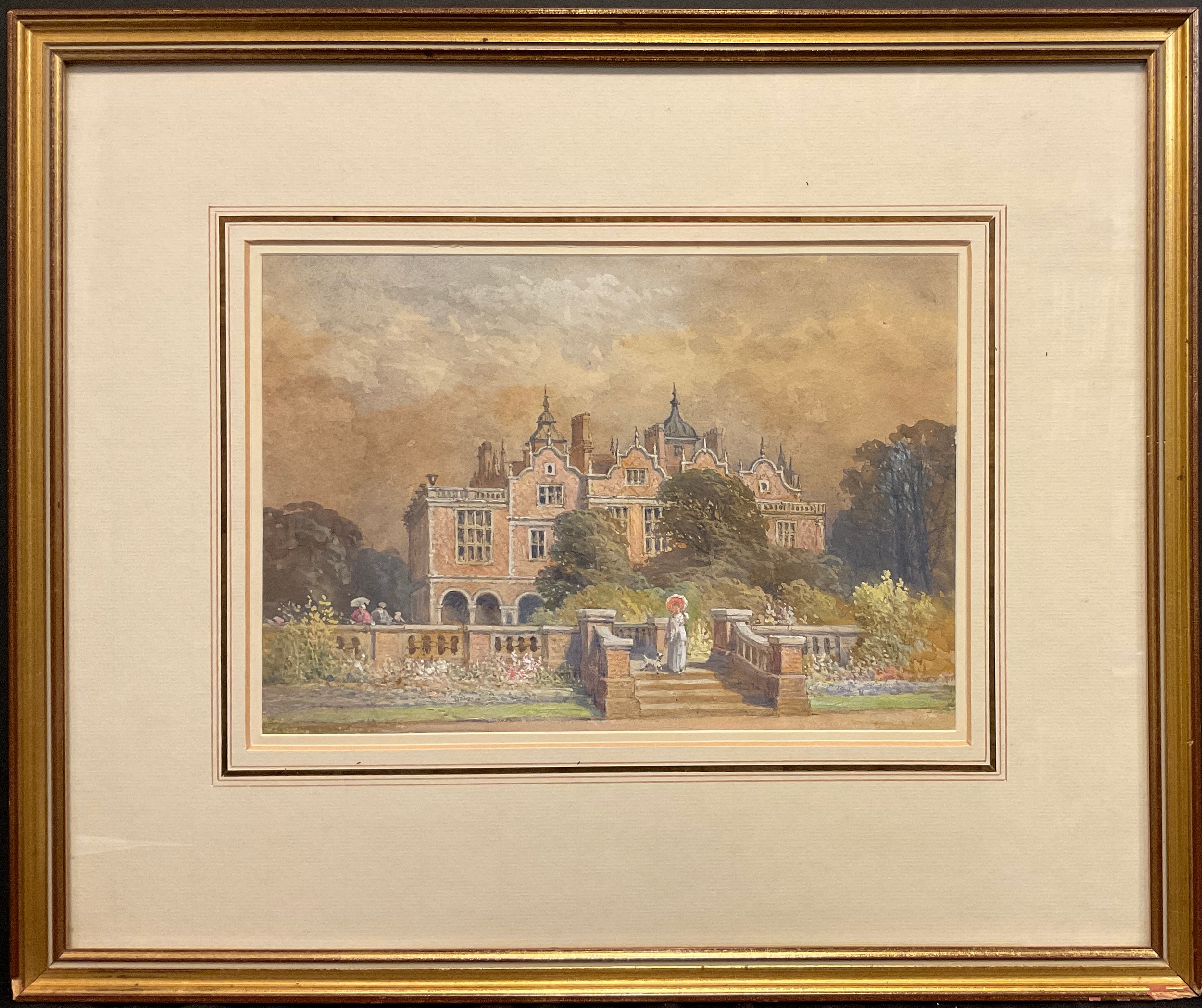 J L H (English School, late 19th/early 20th century) Aston Hall, West Birmingham monogrammed and
