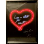 Tracey Emin (British, Bn. 1963), 'Love is What You Want', by and after, signed by the artist,