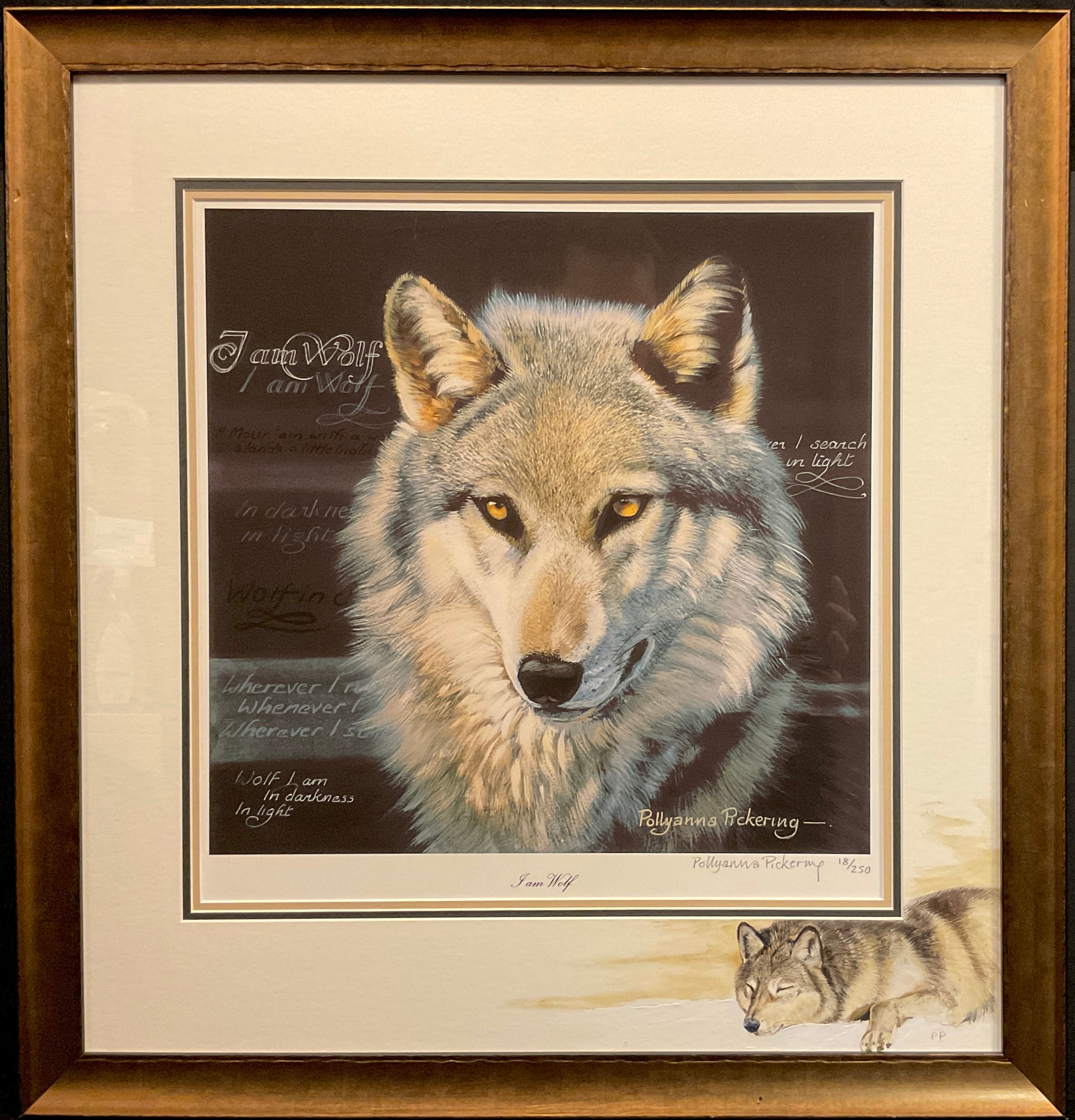Pollyanna Pickering (1942 - 2018) I Am Wolf, limited edition print 18/250, signed in pencil to
