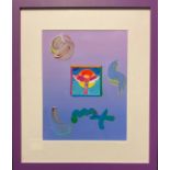 Peter Max (bn. 1937), Pop art, signed, oil on board, 27.5cm x 21.5cm. (provenance - original