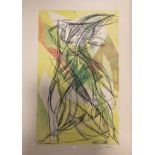 Jacques Villon (1875 - 1963), Abstract Composition, Mouvement, three colour lithograph, printer's