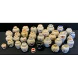 A quantity of ginger jars including; Royal Albert Old country roses, Moonlight roses; two hand