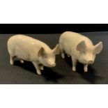 Two Beswick figures of pigs, Champion Wall Queen and Champion Wall Boy, printed marks (2)