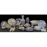 Ceramics - blue and white including Wood & Sons bowl, pattern 'Buddha', sandwich platter in the