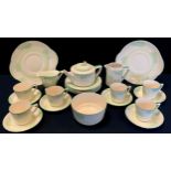 Royal Doulton, Athlone pattern, tea service for six, pattern number D5552, comprising six tea cups