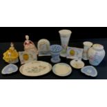 Ceramics - Aynlesy ware, wild tudor including urn and cover, pair of miniature picture frames,