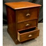 A Victorian mahogany pedestal estate office cabinet, c.1880