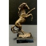 Miguel Fernando Lopez (Milo) 20th century, Arabian stallion rearing, signed Milo to base, bronzed