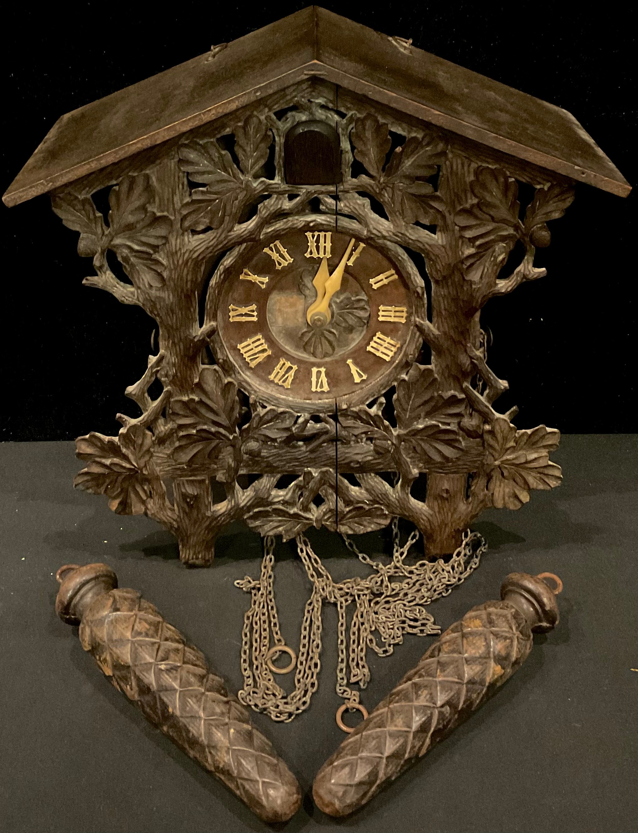 An early 20th century Black Forest cuckoo clock