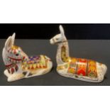 Two Royal Crown Derby paperweights, Llama, an exclusive for the Royal Crown Derby Collectors