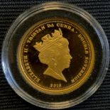 A Tristan Da Cunha Elizabeth II proof Double Sovereign 2018, to commemorate The Great War 1914 -