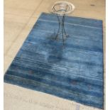 A French provincial wash stand type stand; a qashqai rug in blue (2)