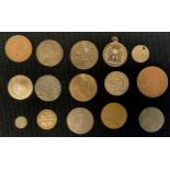 Coins & Tokens - A Macclesfield halfpenny, 1799' others Ann Hankies token 1776, John Howard