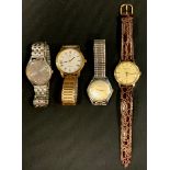 Watches - a 1950s.60s Helvetia mechanical wristwatch; others Sekonda, Kenneth Cole etc (4)
