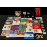 Coins - £20.00, £5.00, £2.00, £1.00, 50p, uncirculate d Royal Mint proofs, Pride of Wales, William