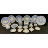 Wedgwood Jasperware, plates, trinket dishes, etc