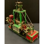 A Meccano sculpture, paddle engine, approx 45cm high, 50cm wide