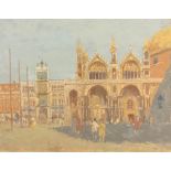 Neil Francis Cairncross (1920-2015), St. Marks Basilica, Venice, signed with monogram, gouache, 15cm