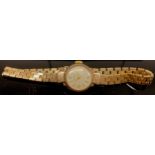 A 9ct gold cased Lady's Bernes cocktail watch, 9ct gold brick link strap, 14.9g gross