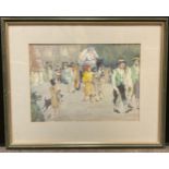 Joyce C. Fountain, ‘Spring Parade’, signed, watercolour.