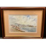 Michele Tramontana, (20th century) Harbour The Isle of Mann, signed, watercolour, 21cm x 31cm.