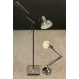 A Planet Lighting floor-standing Angle poise type lamp, Model C, made in Australia, height to second