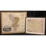 Antiquarian Maps - The County of Derby, 1824 & 1825, by C & I Greenwood, Published by Greenwood