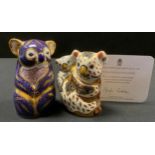 A Royal Crown Derby Paperweight - The Australian Collection, Koala and Baby, with certificate,