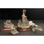A Tudor Mint Myth and Magic pewter dragon model, The Dragon Master, limited edition number 1101,