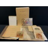 A large folio of 19th century engravings, etching, lithographs and other prints, inc 19th century